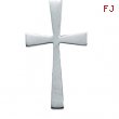 14K White Gold Cross Pendant