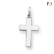 14K White Gold Cross Pendant