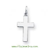 14K White Gold Cross Pendant