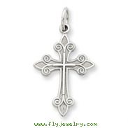 14K White Gold Cross Pendant