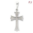 14K White Gold Cross Pendant