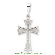 14K White Gold Cross Pendant