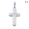 14K White Gold Cross Pendant