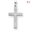 14K White Gold Cross Pendant