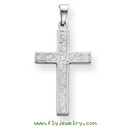 14K White Gold Cross Pendant