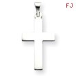 14K White Gold Cross Pendant