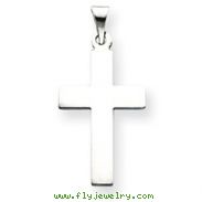 14K White Gold Cross Pendant