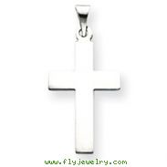 14K White Gold Cross Pendant