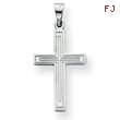 14K White Gold Cross Pendant