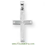 14K White Gold Cross Pendant