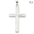 14K White Gold Cross Pendant