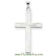 14K White Gold Cross Pendant