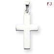 14K White Gold Cross Pendant