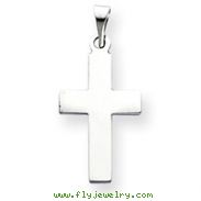 14K White Gold Cross Pendant