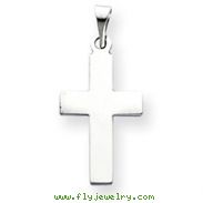 14K White Gold Cross Pendant