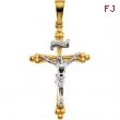 14K White Gold Crucifix Pendant