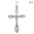 14K White Gold Crucifix Pendant