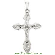 14K White Gold Crucifix Pendant