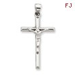 14K White Gold Crucifix Pendant