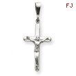 14K White Gold Crucifix Pendant