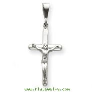 14K White Gold Crucifix Pendant