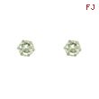 14K White Gold CZ Stud Earrings