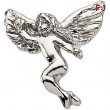 14K White Gold Dancing Angel Lapel Pin