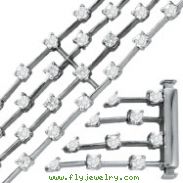 14K White Gold Designer Diamond Bracelet