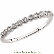 14K White Gold Diamond Anniversary Band