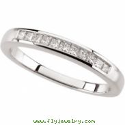 14K White Gold Diamond Anniversary Band