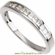 14K White Gold Diamond Anniversary Band