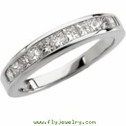 14K White Gold Diamond Anniversary Band