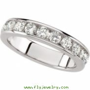 14K White Gold Diamond Anniversary Band