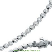 14K White Gold Diamond Bezel Set Necklace