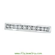 14K White Gold Diamond Channel Set Stack Ring