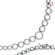 14K White Gold Diamond Circle Link Necklace