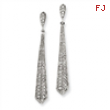 14k White Gold Diamond Dangle Earrings