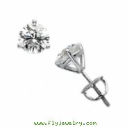 14K White Gold Diamond Earring