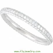 14K White Gold Diamond Eternity Band