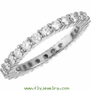 14K White Gold Diamond Eternity Band