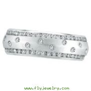 14K White Gold Diamond Eternity Band