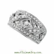 14K White Gold Diamond Fashion Ring