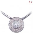 14K White Gold Diamond Necklace