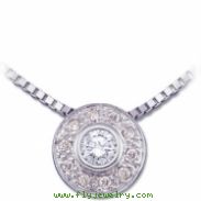 14K White Gold Diamond Necklace