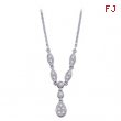 14K White Gold Diamond Necklace