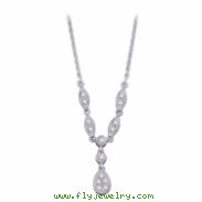 14K White Gold Diamond Necklace