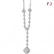 14K White Gold Diamond Necklace