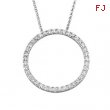 14K White Gold Diamond Necklace