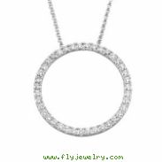 14K White Gold Diamond Necklace