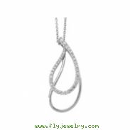 14K White Gold Diamond Necklace